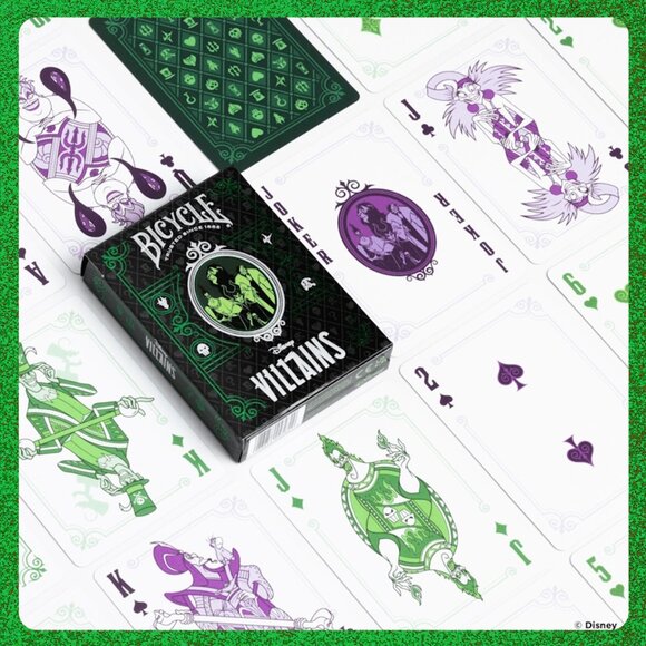 Bicycle x Disney Villains Green & Purple Bundle - Picture 12 of 15
